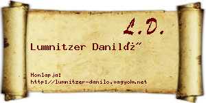Lumnitzer Daniló névjegykártya